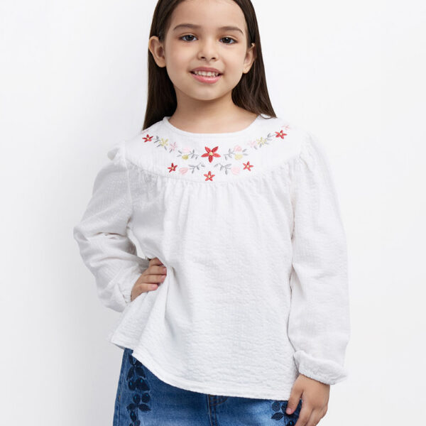 Polo Niña Aurelia Blanco