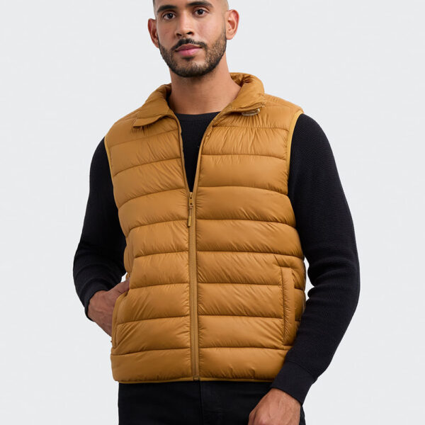 Chaleco Hombre Oscar Camel Pardo