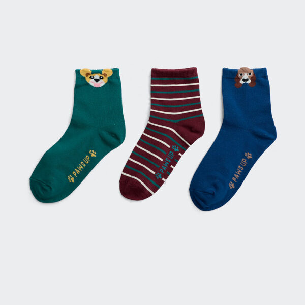 Calcetines Pack x 3 Unidades Niño Mariano Azul/Verde/Bordo