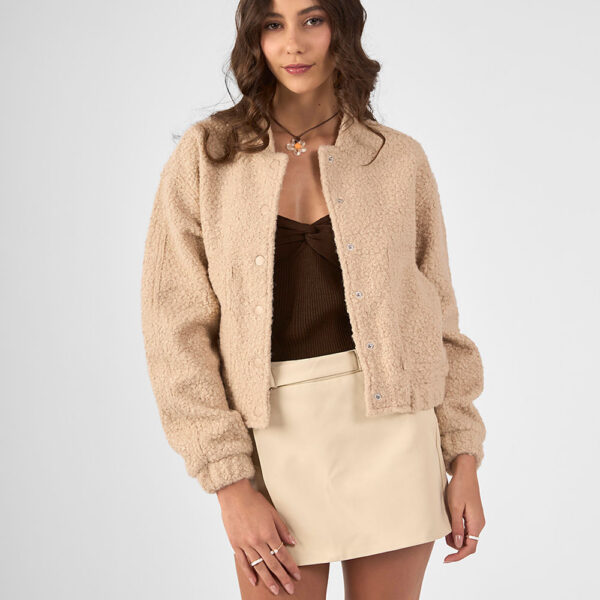 Casaca Mujer Nihal Beige Crema