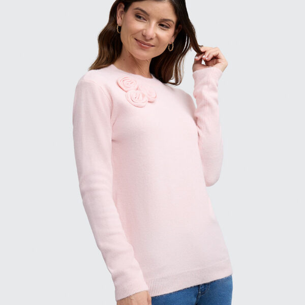 Chompa Mujer Barbara Rosado Agua