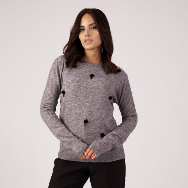 Chompa Mujer Camely Gris Iron