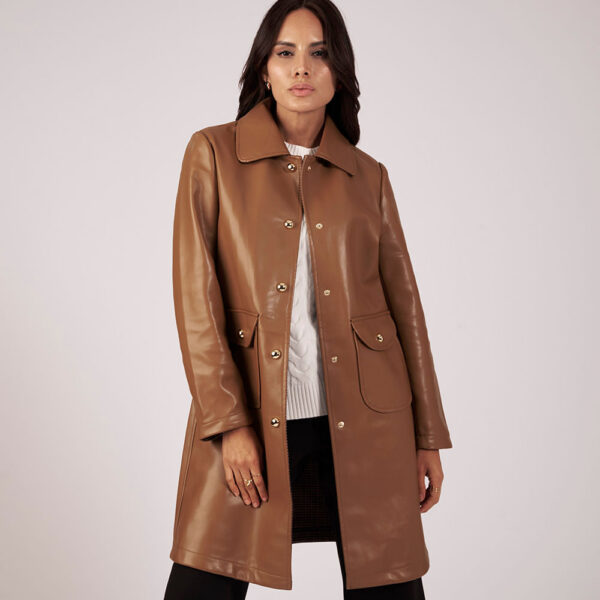 Abrigo Mujer Carmina Camel Pardo