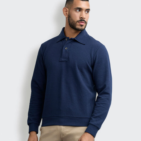 Polera Hombre Aaron Azul Oxford