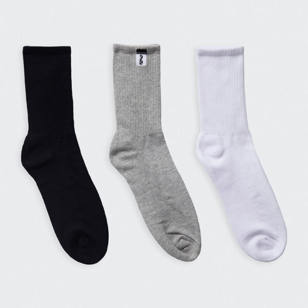 Calcetines Pack X3 Hombre Malcom Negro/Gris/Blanco