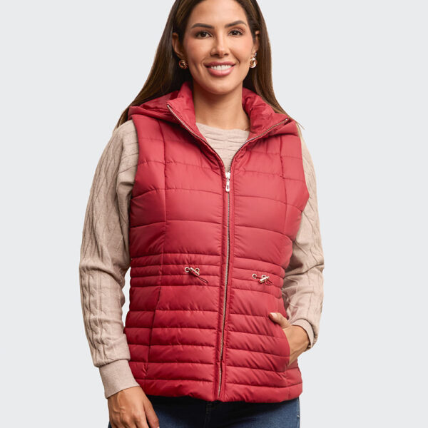 Chaleco Mujer Paola Rojo Carmin