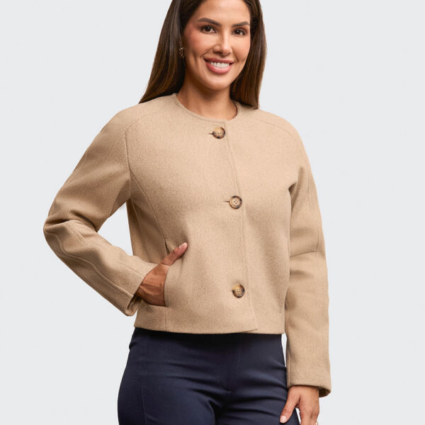 Blazer Mujer Cielo Beige Crema