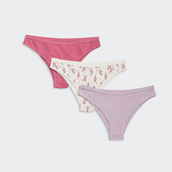 Trusa Pack x 3 Mujer Xenia Rosa Viejo/Coco/Lila Pastel