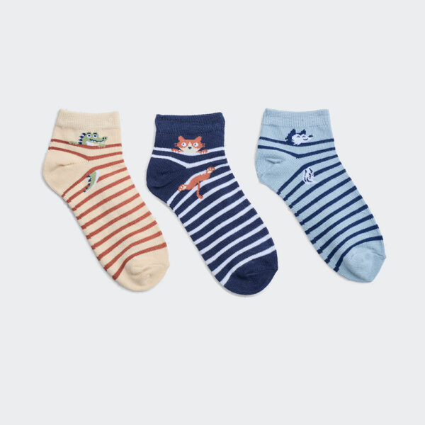 Calcetines Pack x 3 Niño Milcar Celeste Gris/Azul/Beige