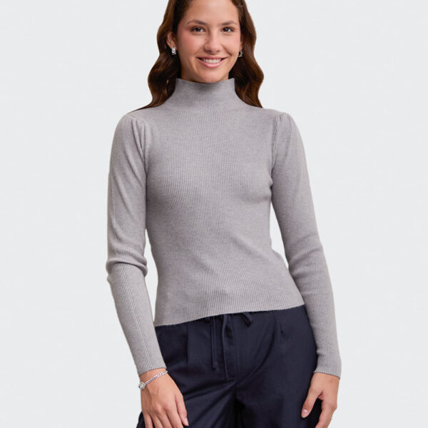 Chompa Mujer Lo Grey Fit Poly Htr