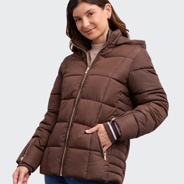 Casaca Mujer Split Marrón