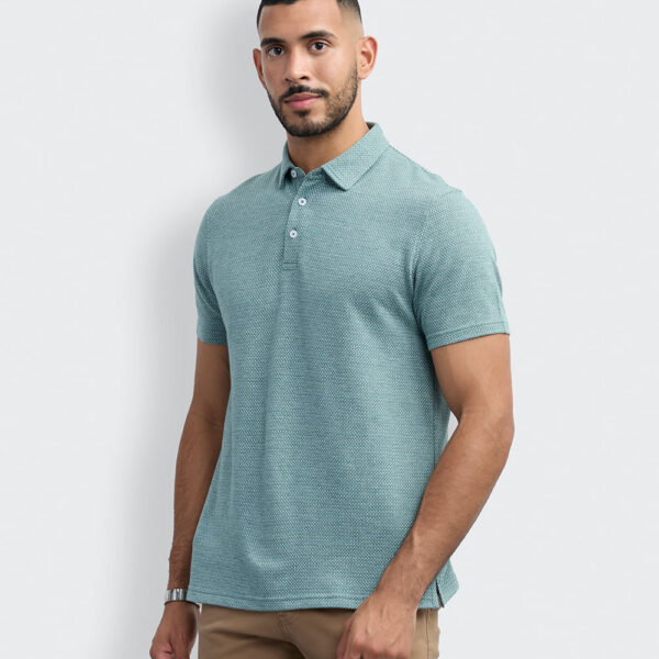 Polo Cuello Camisa Hombre Gael Turquesa Slate