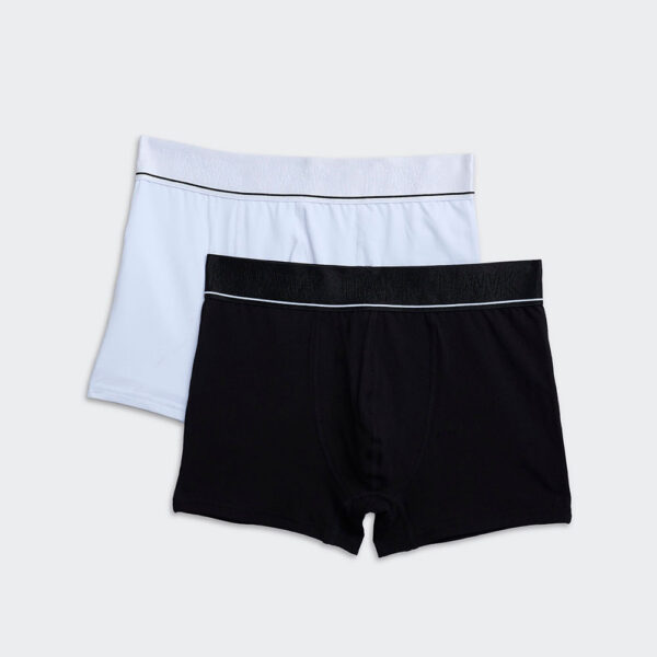 Boxer Pack x 2 Hombre Rocco Negro/Blanco