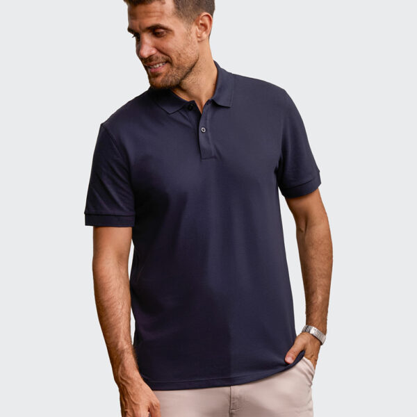 Polo Cuello Camisa Hombre Anthony Azul Oxford