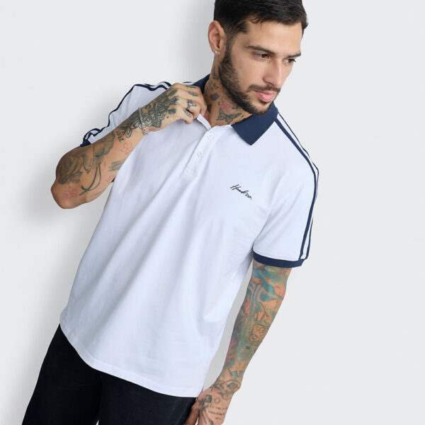 Polo Cuello Camisa Hombre Dasso Blanco