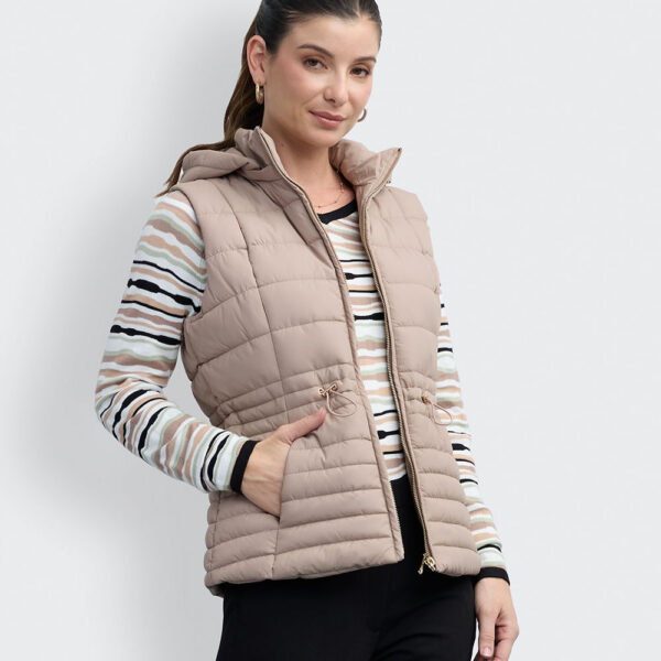 Chaleco Mujer Paola Beige Oscuro
