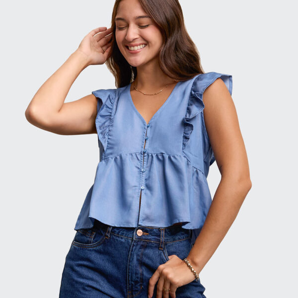 Blusa Mujer Yule Medium Wash
