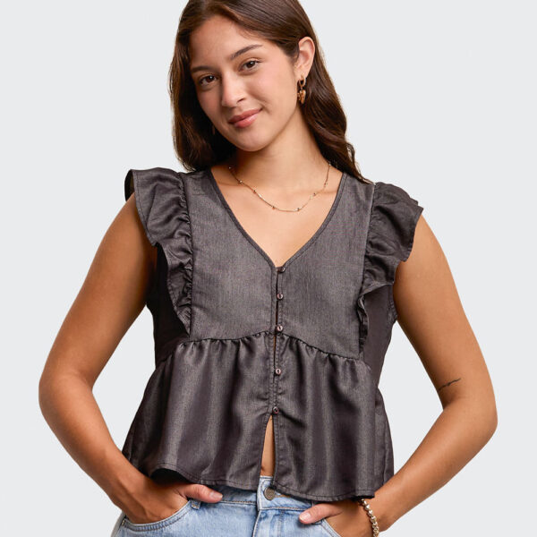 Blusa Mujer Yule Black Denim