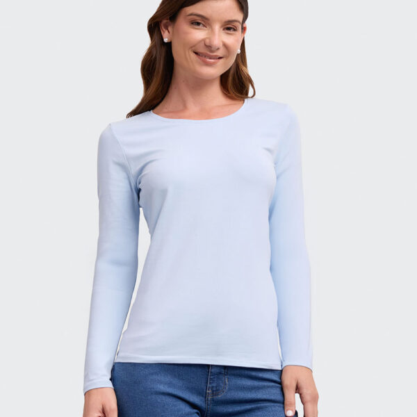 Polo Mujer Maricielo Core Celeste Pastel