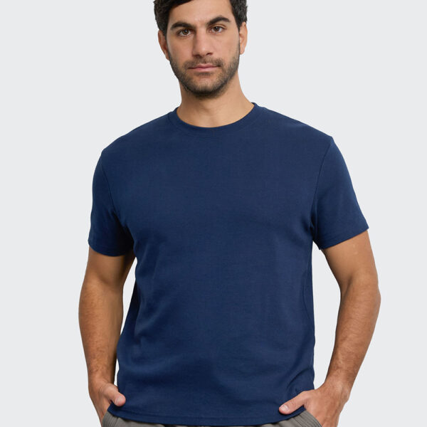 Polo Hombre Tulio Azul Nautico Seda