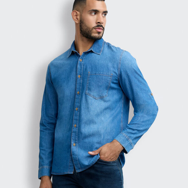 Camisa Hombre Sainz Medium Wash