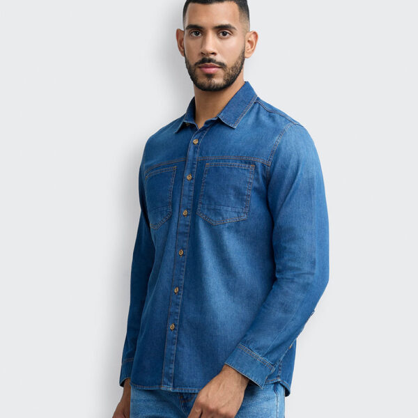Camisa Hombre Franco Dark Wash
