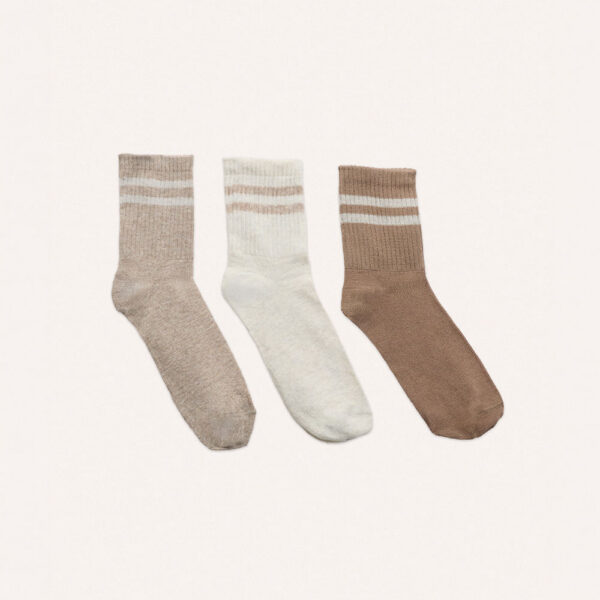Calcetines Pack x 3 Mujer Belinda Coco/Coco Melange/Beige