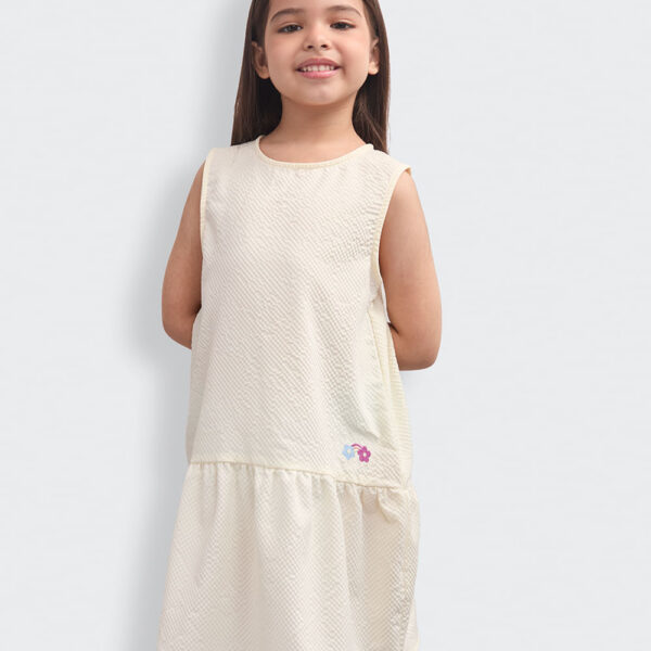 Vestido Niña Viviana Crema Pastel