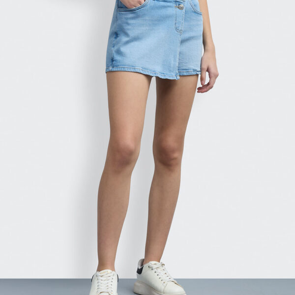 Falda Short Mujer Monik Light Wash