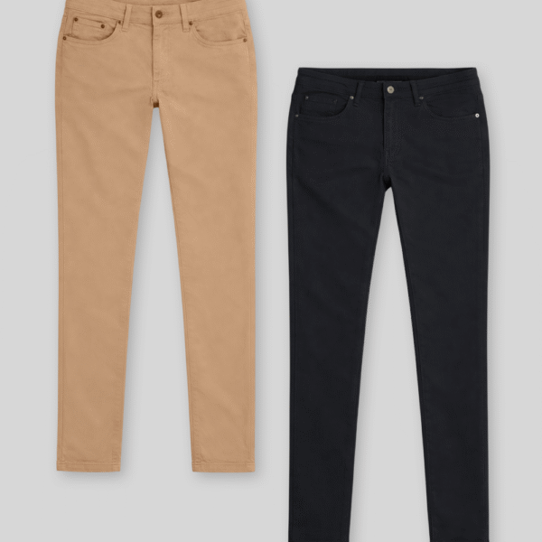 Pack de 2 pantalones Hombre Rafael Beige safari  / Azul persa